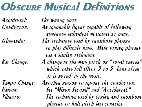 Obscure Musical Definitions